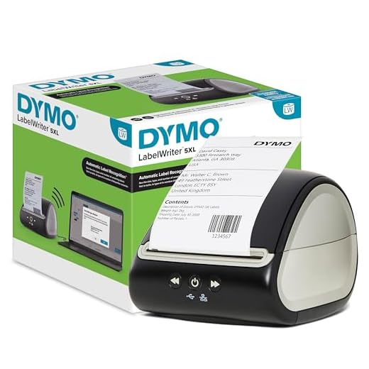 DYMO LabelWriter 5XL Etikettendrucker | automatische Etikettenerkennung | Beschriftungsgerätdas extrabreite Versandetiketten von AmazonDHL und mehr druckt | ideal für E-Commerce | EU-Stecker