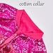 Girls Zip up Sequins Tassel Jackets Long Sleeve Sparkle Fashion Coats Kids Cute Ribbed Cuffs (Hot Pink, 18-24 Months)