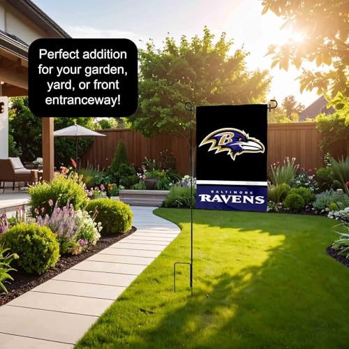 Drapeau de jardin Baltimore Ravens NFL support de sol WinCraft