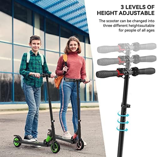 M MEGAWHEELS Electric Scooter for Kids Adulte, Fast Folding Adjustable Kick Scooter Max Speed 23km/h, Up to 68Kg Weight Load, with 250W Motor, 6.5" Wheel, Gifts for Children and Teenagers