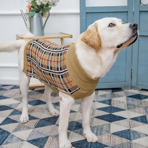 Pupteck 4346844292 Dog Sweaters For Large Medium Small Dogs - Fall Classic Plaid Style Puppy Holiday Winter Coat Clothes thumb #6