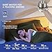 Hounberi 50inch Brushed Nickel Ceiling Fan with Light - Quiet Reversible DC Motor 5 Dual-Finish Blades Dimmable 3-Color LED for Bedroom Living Room Indoor