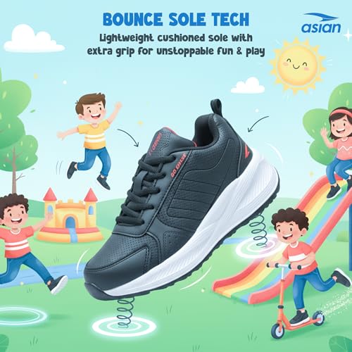 Image of ASIAN Boy's ADVENTURE-03-KIDS Sport Running & Walking Shoes with Ultra Bounce Technology Lightweight Synthetic Upper EVA Outsole Casual Lace-Up Shoes for Kid's & Boy's