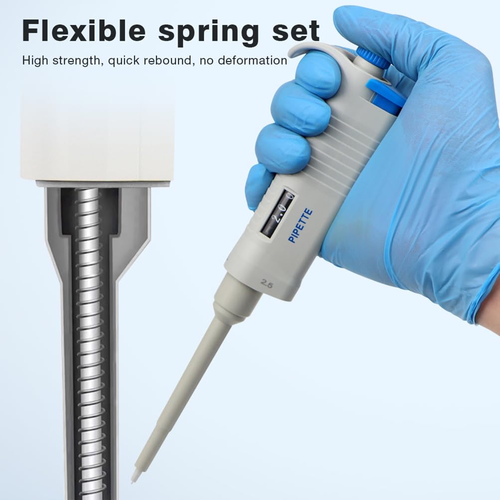 Pipette, manuelle einkanalige einstellbare Labo-Ory-Pipetten, 0,1 bis 2,5 µl einstellbar, manuelles variables Volumen, Einzelkanalpipetten, LCD-Labor-Mikropipette, für präzise Probenahme im Labor