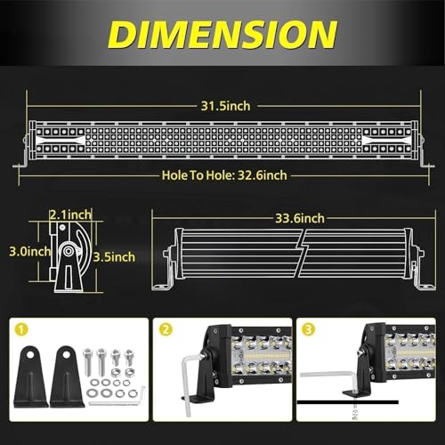 Image of 30 Inch LED Light Bar 230W Combo Quad Row Off Road Driving Light
