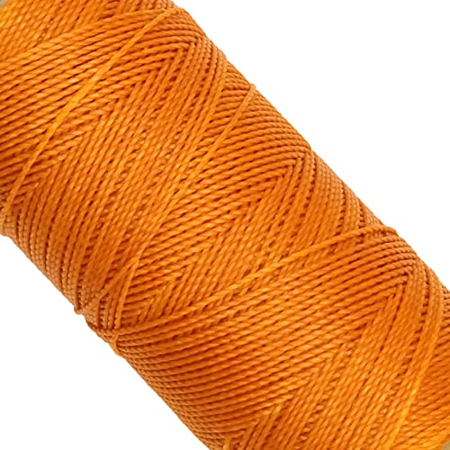 Linhasita Waxed Thread 100 g / 170 m Polyester 1 mm Thick Macrame, 30 Colours orange