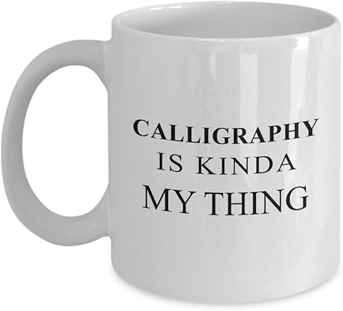 Miniatura 1 de Gifts for Calligraphy Lover Coffee Mug Tea Cup - Calligrapher Writing Lettering Visual Art Design Artist Hobby Passion Hobbyist Funny Cute Gag