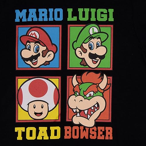 Nintendo Kids Super Mario Bros Mario & Luigi Boys Long Sleeve 2-Pack T-Shirt Bundle Set for Boys (Size 5/6, Black/White) - image 5