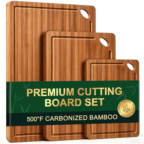 Juego de 3 Tablas de Cortar de Bambú Rectangulares miniatura 1