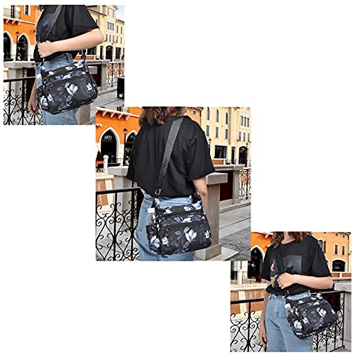 NOTAG Shoulder Bags for Women Nylon Crossbody Bags Waterproof Lightweight Messenger Purses and Handbags (Black) - Image 7