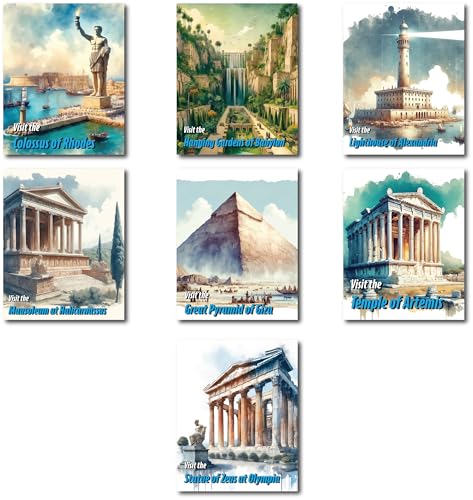 Set of 7 - Seven Wonders of the Ancient World