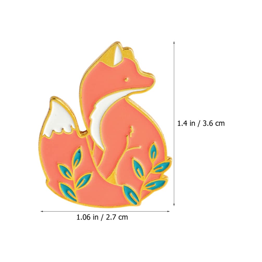 Animal Broche Pin Pins de Esmalte Fox para Ropa Clip Decorativo Joyería de única