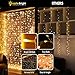 Dazzle Bright 300 LED Curtain Lights, Plug in Fairy Curtain Lights for Bedroom, Christmas Hanging String Lights Outdoor for Window Backdrop Wall Wedding Patio Indoor Dorm Party Decor, Warm White