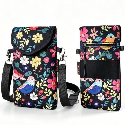 Image of Neoprene Phone Sleeve Pouch Case Bag for Men Women w /Crossbody Strap /Neck Lanyard for iPhone 17 /16 /15 /14 Pro Max, Samsung S25，Pixel 10