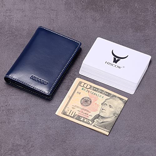 Image of HISCOW Business Card Holder with Large Compartment - Full Grain Leather