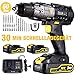 Produktbild Akkuschrauber, TECCPO 60Nm Akku Schlagbohrschrauber, 18V, 2 x 2000mAh Akkus, 30min 4.0A Schnellladegerät, 21+3 Drehmomentstufen, 13mm Ganzmetaller Spannfutter, 2-Gang Getriebe, mit freies Zubehör
