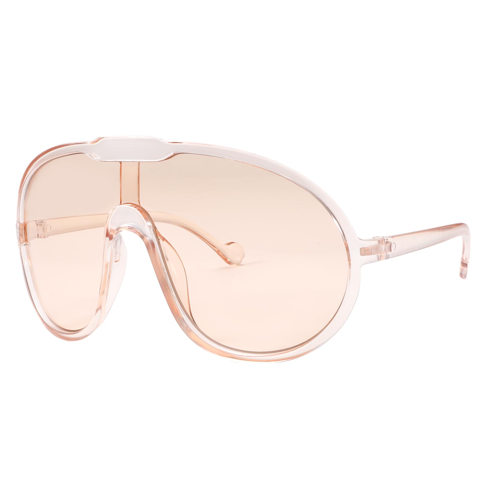 Dollger Oversized One Piece Sunglasses For Women Fashion Men Wrap Around UV400 Shield Goggles