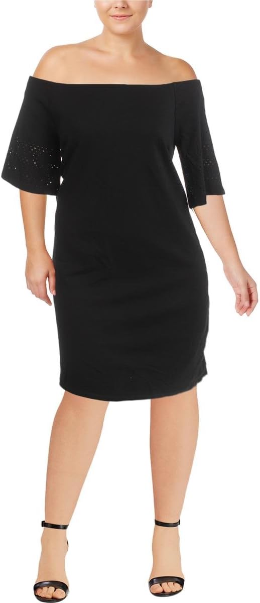 Ralph Lauren Womens Perforated Ponte Dress