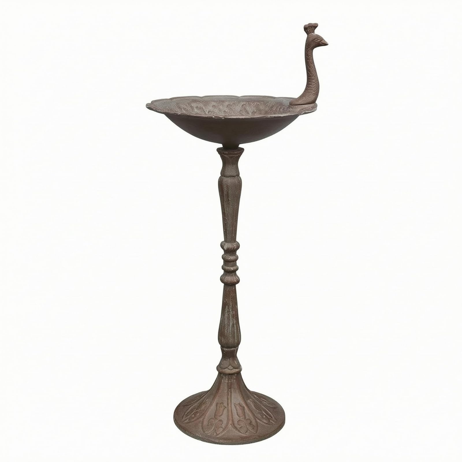 Comedero Aves Metal Decorativo Comedero Aves Pie Base Acampanada Adorno Jardín para Patio