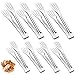 Qixuer 8 Pezzi Pinze da Cucina in Acciaio Inox,Pinza per Torta Pinza da Portata Resistente al Calore Pinze da Barbecue Pinza da Cucina per Barbecue Cottura Insalata Grigliare Servire (2 Taglie)