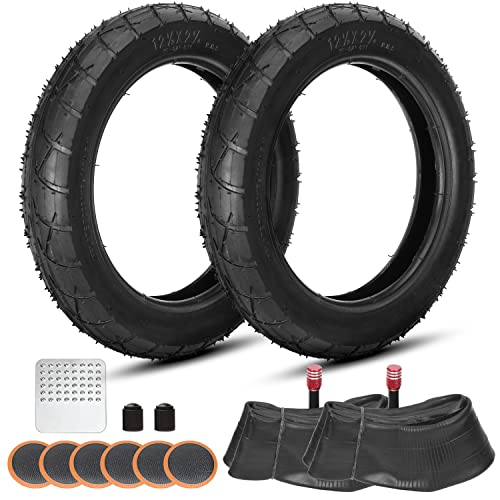 GREHUA 12.5 x 2.25 12-1/2" x 2-1/4" Tire and Inner Tube for Razor Pocket Mod Bella Betty Chrissy Bistro Daisy Hannah Montana Sweet Pea Schwinn GT IZIP eZip MX125 Gas Electric Scooter Kids Bike 2 Set