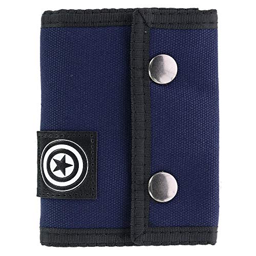 Marvel Comics Captain America Canvas Snap Trifold Wallet #TOP1