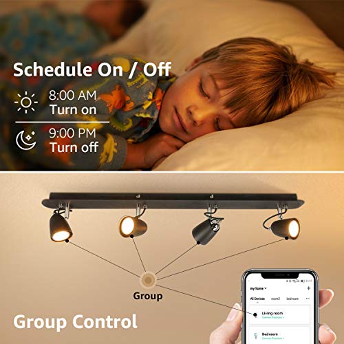 Lepro GU10 Smart Lamp RGBW, WLAN Alexa gloeilampen, Wifi LED-lampen, 4 stuks (4,5 W = 50 W, RGB en warm wit, dimbaar via… - Image 6