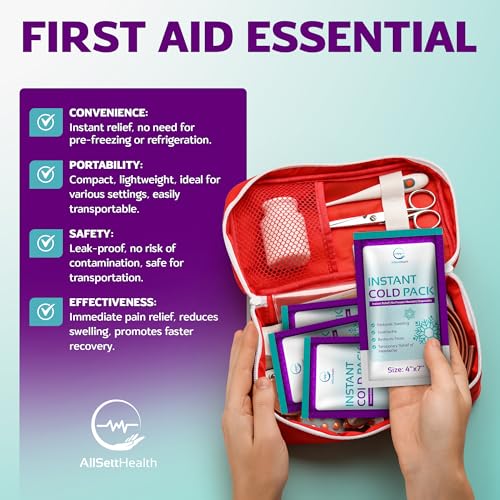 Image of Instant Ice Packs for Injuries 25 Packs (7 inch x 4 inch) | Instant Ice Cold Pack - Cold Compress Disposable Ice Pack for Pain Relief, First Aid Essential, Swelling, Toothache, Athletes & Outdoor Activities