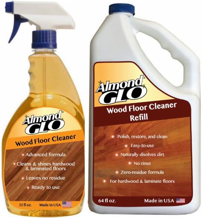 Amazon.com: Almond Glo Value Pack -Wood Floor Cleaner 32oz + Refill ...