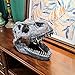 HEINBOW T-rex Skull Wall-Mounted Dinosaur Head Trophy Faux Taxidermy Wall Statue Fossil Figurine Wall Decor Tyrannosaurus Rex Skull Sculpture for Man Cave 15.5''Long
