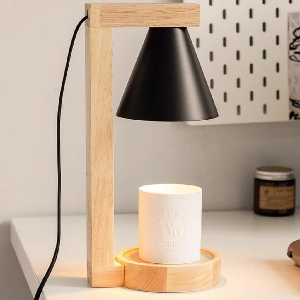 Świecę i świecę Lampa podgrzewająca do świec z timerem, elektryczna lampa podgrzewająca świece drewniane do aromatycznych świec zapachowych, podgrzewacz do świec z możliwością przyciemniania, palnik d
