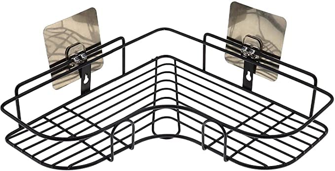 WIDE MART-Pack Of One-GI Wall Mounted Bathroom Corner/Shelf/Rack/Storage Organizer - Bathroom Accessories-Multipurpose Kitchen Holder Storage (Powder Coated Finish) (pack off 01)