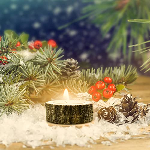 Wooden Tea Light Candle Holders,Llewyn 14 Pcs Wooden Votive Tealight Holder For Wedding,Birthday Party,Holiday,Table Decoration #TOP4