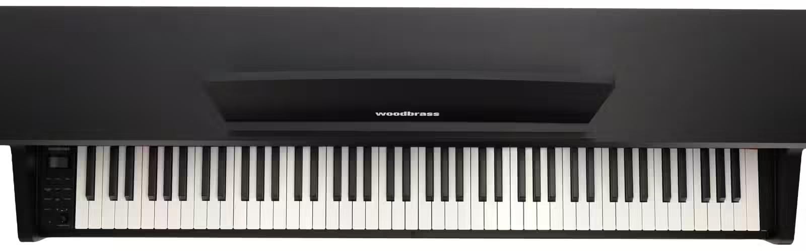 Woodbrass DP2 MK2 Piano Numérique Meuble 88 Notes Toucher Lourd PHK – Clavier Hammer Action, 192 Voix, Bluetooth, USB MIDI/Audio, 3 Pédales, 29 Sonorités, Double Casque, Noir