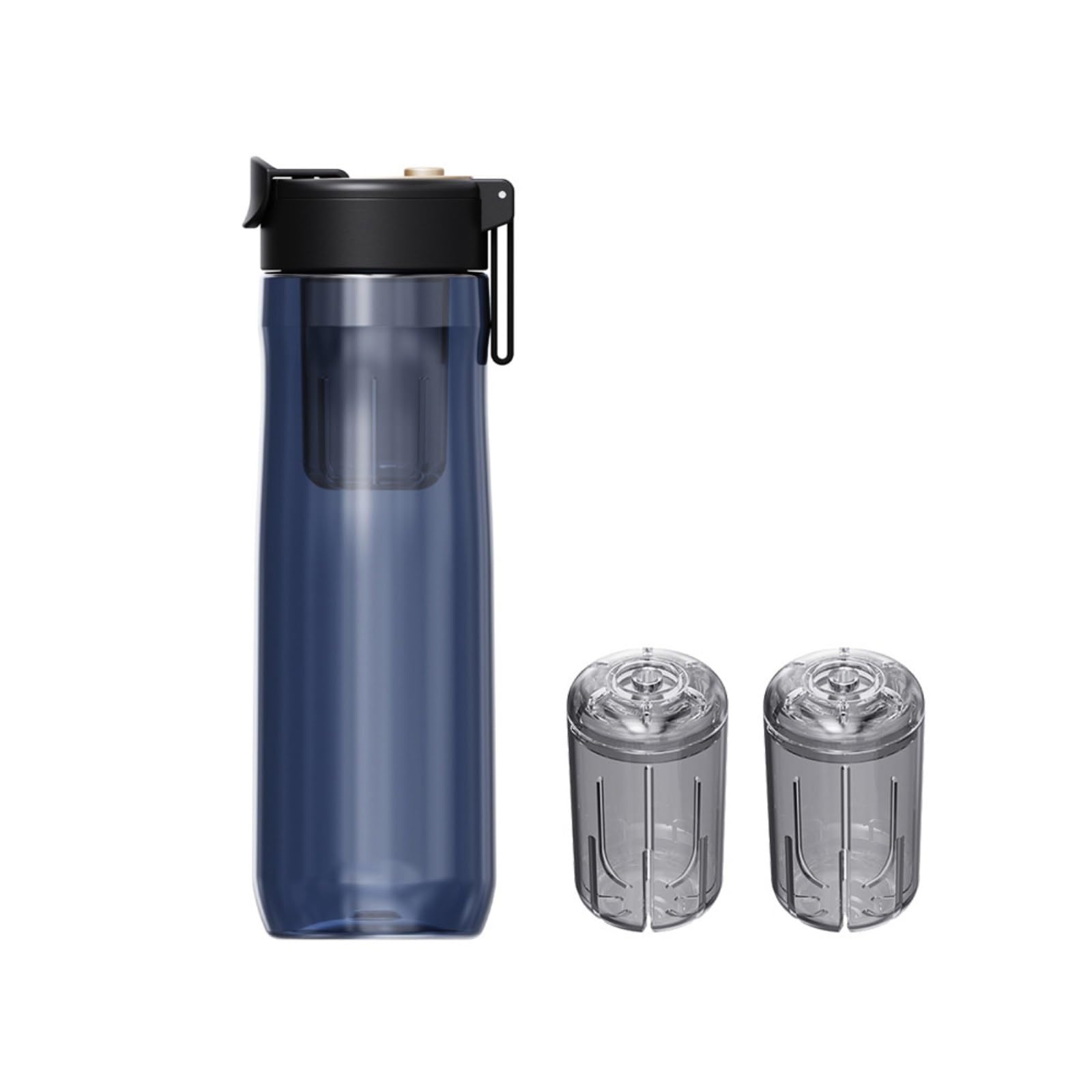 Borraccia Bottiglie d'Acqua Bottiglie d'Acqua Isolate da Viaggio Sfera Magica Tazza da tè Magnetica T Tazza d'Acqua Sportiva in plastica di Grande capacità(Blue,7.5 * 8.8 * 24CM(800ML)_3)