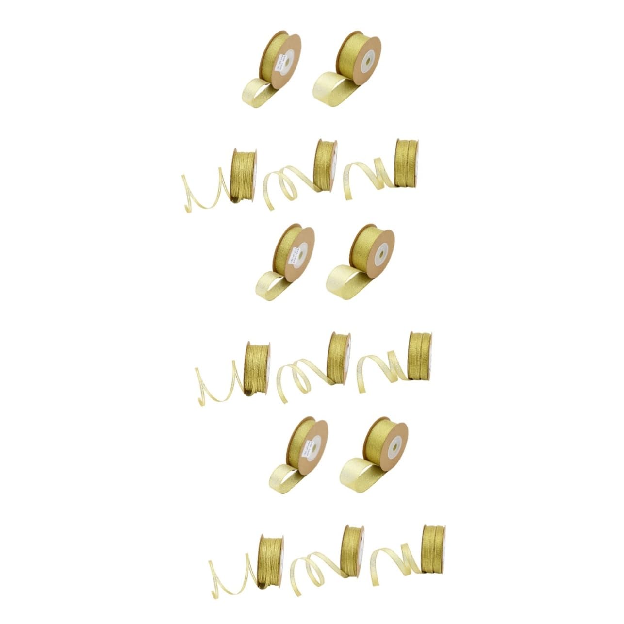 NUOBESTY 15rotoli Nastro Glitterato Poliestere Per Decorazioni e Imballaggi Di Ribbons Per Fiori e Festività Larghezze