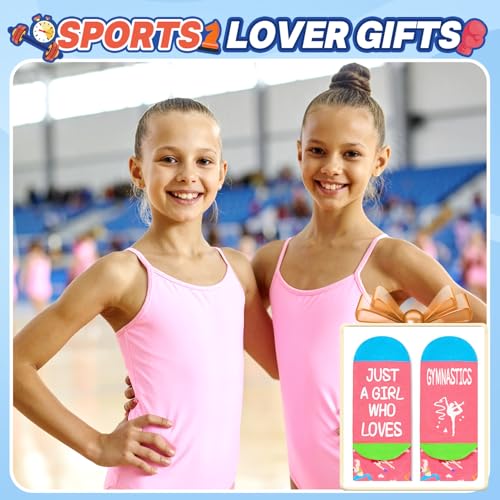 HAPPYPOP 7-9 Year Old Gymnastics Gifts - Gifts for Gymnasts Girls Kids, Gymnastics Socks for Girls - Thumbnail 5