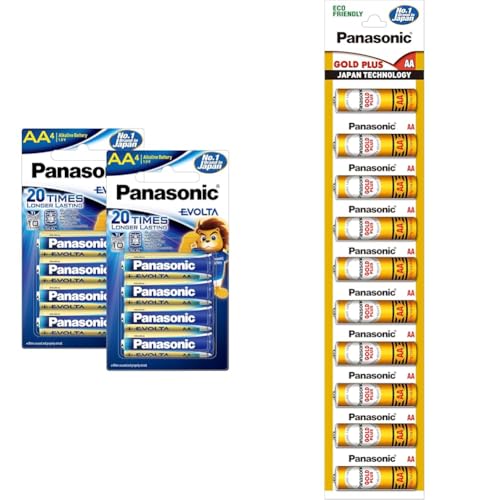 Image of Panasonic Evolta AA Alkaline 1.5V Battery, 20 Times Longer Lasting Than Standard zinc Carbon Batteri