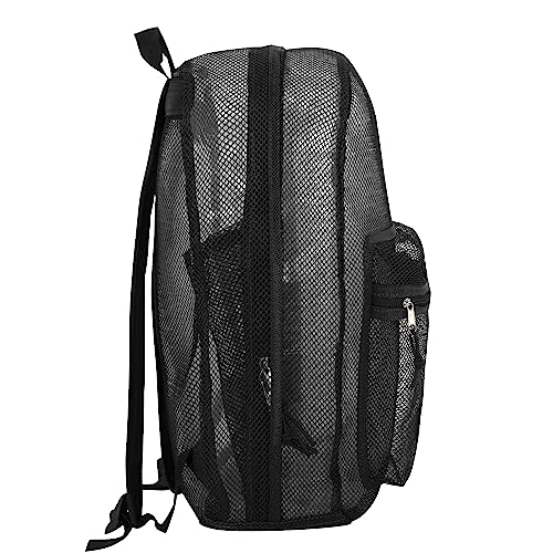 Transparent Mesh Backpacks For School Kids, Beach, Travel - Mesh See Through Backpack With Padded Straps Large #TOP4