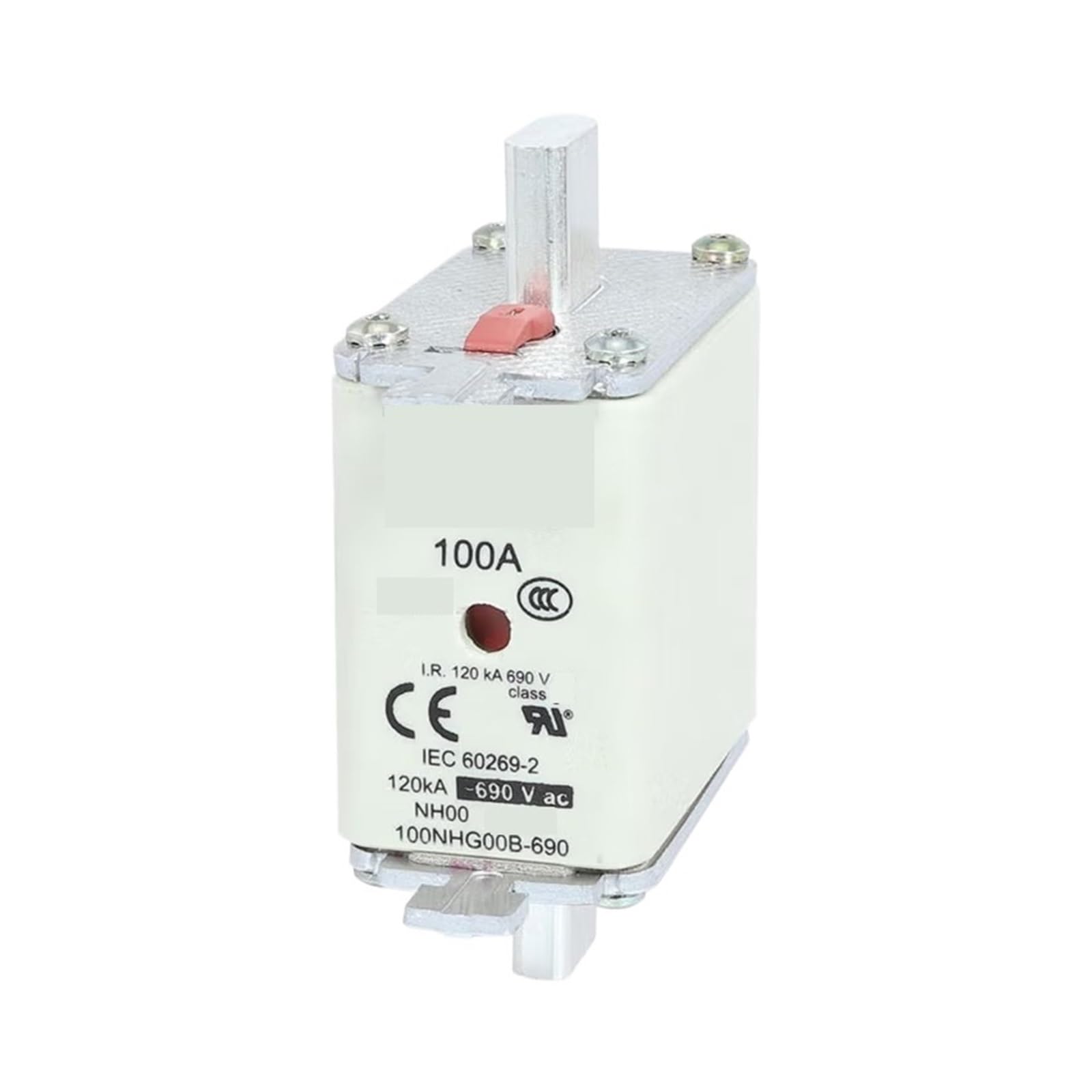 Fusible NH de baja tensión tipo 100NHG00B-690 de 100A y 690V