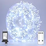 Soiarllt 246FT 600 LED Christmas Lights Outdoor Indoor Waterproof 8 Modes String Lights for Outside Cool White Christmas Tree Lights Plug in for Outside Bedroom Wedding Party Holiday Decorations