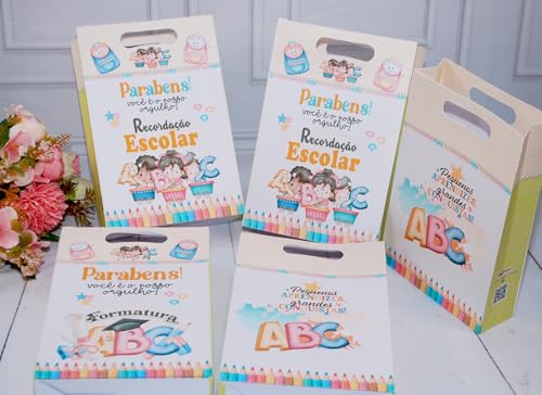 Sacolinha para Lembrancinha – Recordação Escolar/Formatura ABC (05 Unidades Formatura ABC)