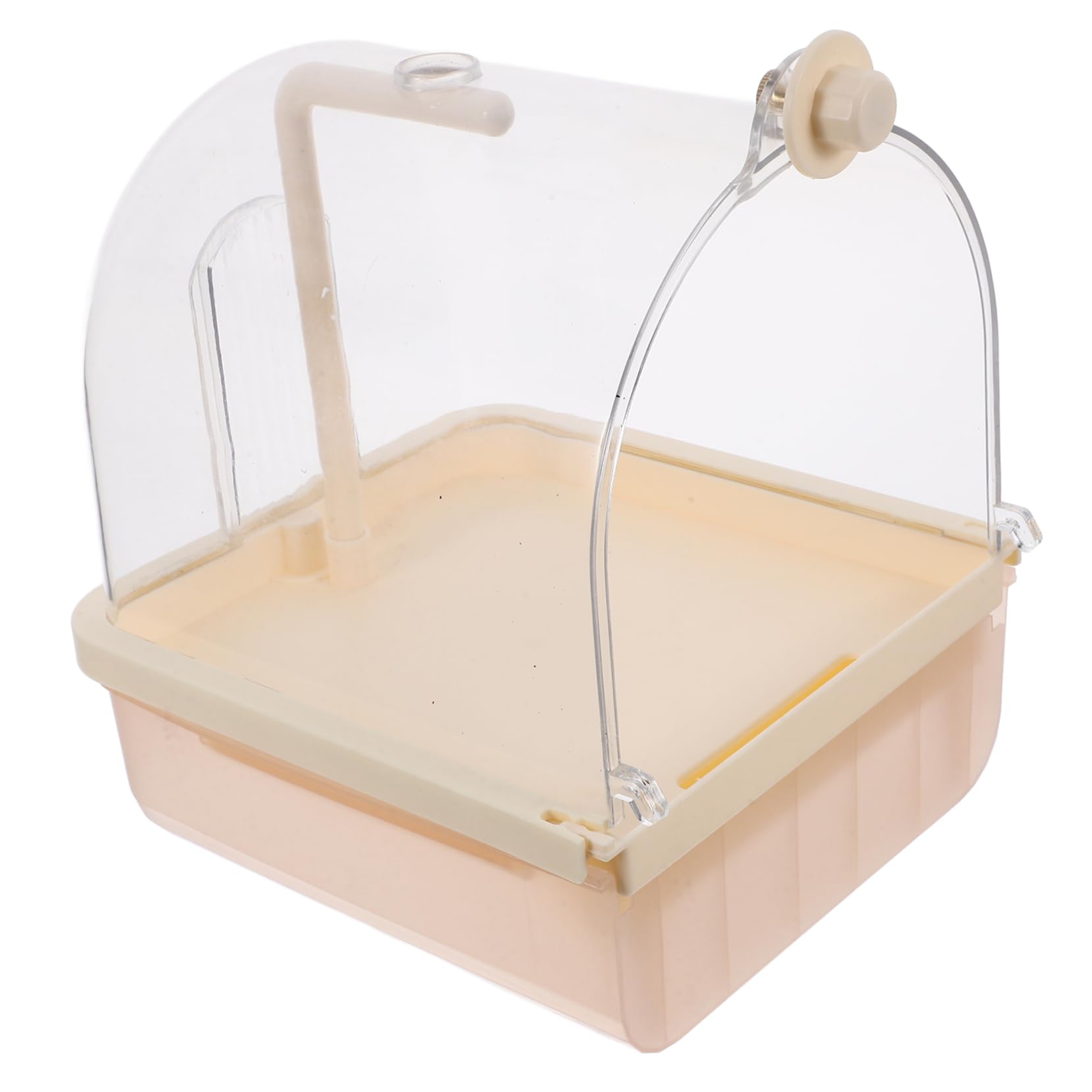 Milisten Vasca da Bagno Appesa per Pappagalli in ABS, Bagnetto Automatico per Gabbia, Installazione Facile e Pulizia Completa Un Bagno Confortevole
