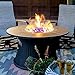 GasSaf Blue Fire Glass Beads for Outdoor Fire Pit, Fireplace, Replaces Existing Gas Logs & Lava Rocks, 3/4 Inch Glass(10 Pound)(Cobalt Blue)