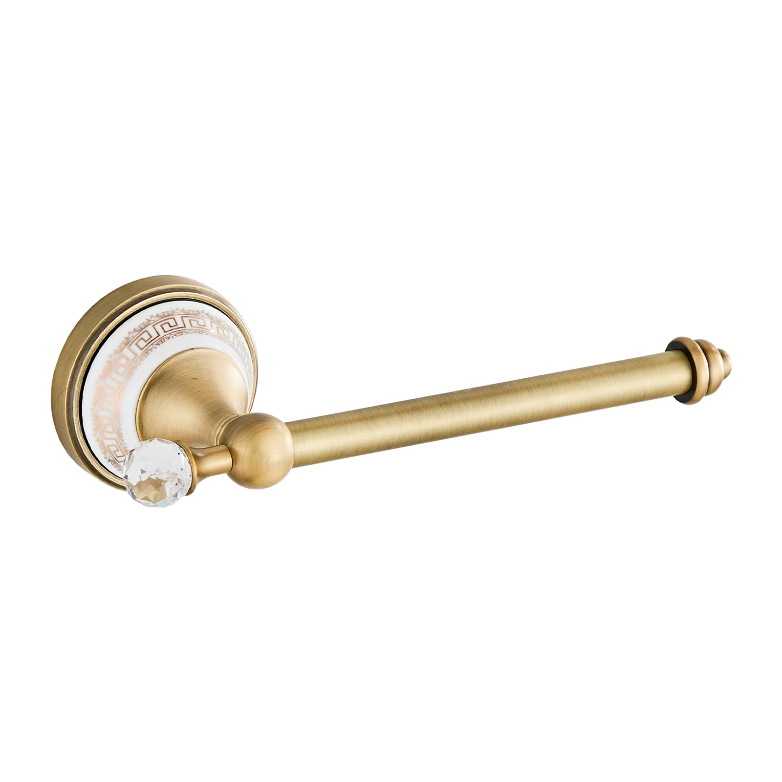 SHUNLI Antique Brass Toilet Paper Holder, Toilet Roll Holder Wall Mount for Bathroom, Open Arm Towel Holder Dispenser for Bathroom Kitchen Accessories