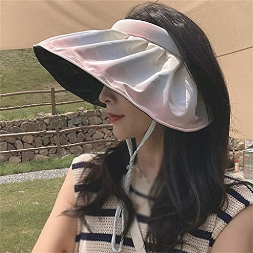 Chapeau visière dégradé grand bord pour le soleil en été