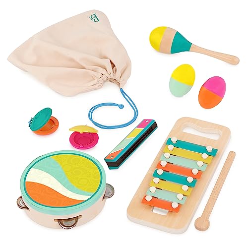 B. toys- Make a Melody- 9pc Wooden Musical Instruments – Xylophon...