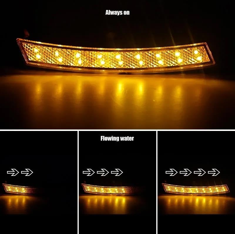 Luces giro indicadoras coche intermitentes universales posición lateral LED autoadhesivas 4