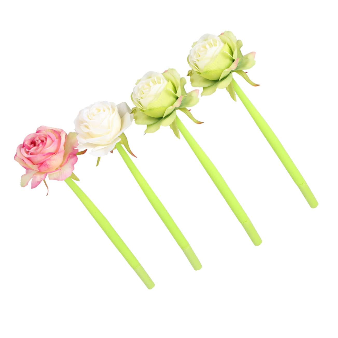 Operitacx 12pièces Stylos à Gel Forme De Rose De Stylos Créatifs Pour École Le Bureau Maison Encre Bleue Plusieurs styles