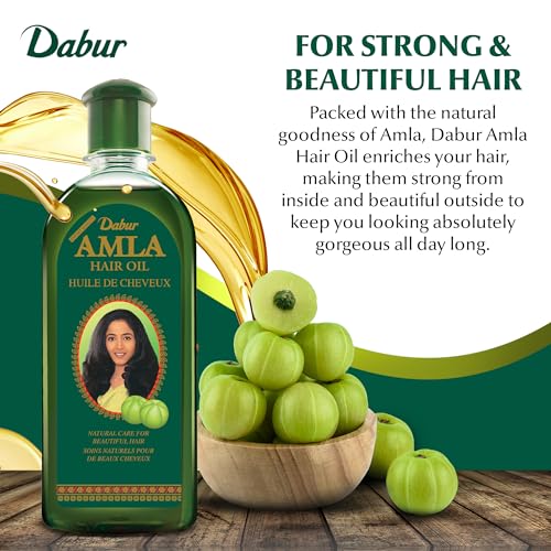Dabur Amla Hair Oil – Nourishing Herbal Oil with Pure Amla and Botanical Extracts for Healthy, Moisturized Scalp, Strong, Shiny Hair – Ayurvedic Strengthen Roots for Men & Women – 300 ml